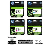 Original HP 912XL Black, Cyan, Magenta & Yellow / Multipack Ink Cartridges