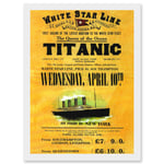 Titanic Advertising Poster White Star Line Ocean Liner A4 Artwork Framed Wall Art Print