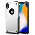 Apple iPhone 9 Plus Hybriidi Muovinen Takasuoja Kuori Matta Karu Pintainen - Hopea Hopea/Harmaa