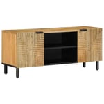 Meuble TV marron 105x33x46 cm Bois massif de manguier banc TV vidaXL