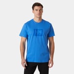 Helly Hansen Herr HH Box Mjuk Bomulls T-shirt Blå M