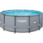 Funsicle - Piscine tubulaire ronde grise ؠ3,66m x h1,22m Grise Grise