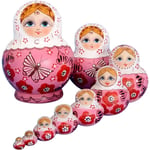 Set med 10 ryska babuschka dockor (Matryoshkas)