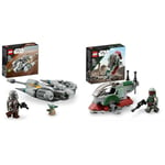 LEGO 75363 Star Wars Microfighter Chasseur N-1 du Mandalorien, Jouet de Construction & 75344 Star Wars Le Vaisseau de Boba Fett Microfighter, Jouet Véhicule avec Lanceurs et Ailes Ajustables