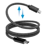 Smartline 60W Magnetisk Kabel USB-C til Lightning 1m - Svart