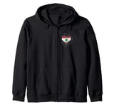 Lebanese Flag Vintage Heart Lebanon Fan Retro Zip Hoodie