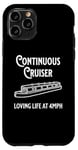 Coque pour iPhone 11 Pro Péniche fluviale vintage Boat Life Continuous Cruiser