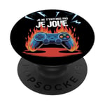 Je Ne T'Entends Pas Je Joue Humour Gamer Jeux Vidéo PopSockets PopGrip Adhésif