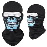 Moottoripyörä Balaclava Skull Print Moto Kokonaamari Tuulenpitävä Hiihto Pään Kaulanlämmitin Pyöräily Biker Huppu Lippalakki Miesten kypärävuori