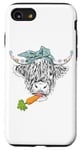 iPhone SE (2020) / 7 / 8 Cute Highland Cow Easter Spring Season Eggs Carrot Bandana Case