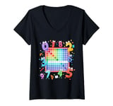 Womens Maths Day Number Costume With Number 6 Idea For Kids Number V-Neck T-Shirt