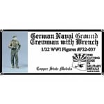 Copper State Models - German Naval Ground Crewman With Wrenchmaquette Figurine German Naval Ground Crewman With Wrench Copper State Models F32-037 1/32ème Maquette Char Promo Figurine Miniature