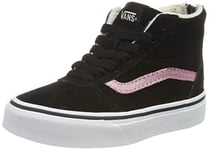 Vans Fille Ward Hi Zip Suede Baskets Hautes, Noir ((Weatherized) Black/True White), 32.5 EU