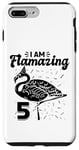 Coque pour iPhone 7 Plus/8 Plus I am Flamazing Fête d'anniversaire Flamant rose 5 ans