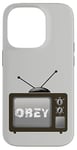 Coque pour iPhone 14 Pro Obey Écran de télévision média de masse Contrôle psychologique