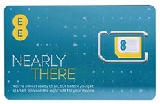 EE SIM CARD, with £10 credit Preloaded, 3 IN 1 SIM, PAYG, EE all Phones