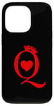 Coque pour iPhone 13 Pro Jeu de cartes à jouer Queen Of Hearts King Of Hearts