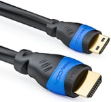 3,0Mmini Hdmi Cable Hdmi 2.0/1.4A Compatible Arc 3D 4K Ultra Hd 1080P 2160P High Speed Avec Ethernet(Nouvelle Norme)Noir