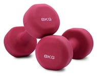 Shengluu Weights Dumbbells Sets Women Rubber Dumbbell Weights For Women And Men (Color : Red, Size : 8KG)