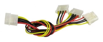 Luxorparts Forgrening, 4-pinners Molex, 3-veis