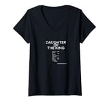 Womens Daughter of The King, Christians Lover, Jesus Love, God Love V-Neck T-Shirt