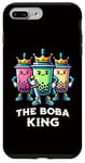 Coque pour iPhone 7 Plus/8 Plus Boba King Illustration drôle Boba Tea Drinker