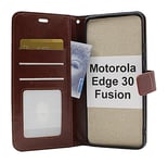 Crazy Horse Wallet Motorola Edge 30 Fusion 5G (Brun)