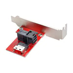 Cablecc Adaptateur PCI-Express 4.0 Slimline SAS SFF-8654 vers HD SFF-8643 PCBA femelle avec support