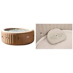 Intex Pure Spa Sahara 6 Places 28428EX Beige avec Siège Pure Spa, Lumière d'ambiance,Porte-Boisson et Appui-tête