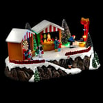 Village de Noël lumineux, animé et musical Fête foraine Jeu de la mailloche