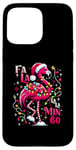 Coque pour iPhone 15 Pro Max Fa LaLa Mingo Flamingo Sapin de Noël Tropical Christmas Lights