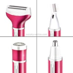 4 in 1 USB-ladattava Vibrissa Eyebrows Trimmer Body Hair Denuding Machine Set USB-kaapelilla (violetti)