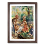 Big Box Art Apple Vendor by Pierre-Auguste Renoir Framed Wall Art Picture Print Ready to Hang, Walnut A2 (62 x 45 cm)