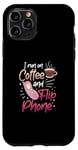 Coque pour iPhone 11 Pro Coffee Addict Latte Lovers 90S Téléphone portable vintage à clapet