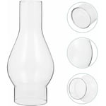 Abat-jour en Verre Transparent pour Lampe à Huile, Cheminée en Verre de Lampe à Pétrole, Abat-jour pour Lampe Kérosène, Accessoires Remplaçables