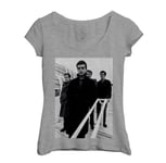 T-Shirt Femme Col Echancré Joy Division Punk Rock Photo Vintage Angleterre