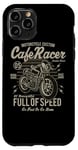 Coque pour iPhone 11 Pro Moto Cafe Racer Full Of Speed Oldschool Vintage