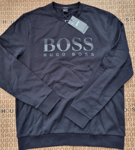 New Hugo Boss mens black athleisre jumper cardigan pullover suit jeans top XXL