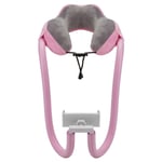 Phone Neck Pillow Holder for Plane Travel Adjustable Cell Phone Stand with5373