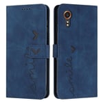 Blue Long Lanyard Heart Pu-Kotelo, Joka On Yhteensopiva Samsung Galaxy Xcover 7:N Kanssa