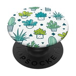 Green Pot Cactus Pop Mount Socket Cute Desert Plant Flowers PopSockets Swappable PopGrip