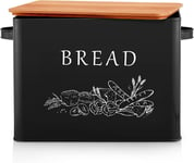 Joyfair Bread Bin, Metal Bread Box with Bamboo Cutting Board Lid, Extra Large 2