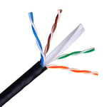 AISENS Bobina DE Cable A135-0263 Para USO Exterior RJ45 CAT6 UTP AWG24 RÍGIDO 100M Negro