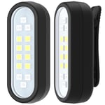 Running Light, 2 Pack Clip on Flashlight for Runners Rechargeable Safety Lights for Walking at Night Hands Free Emergency LED Flashlight Work Light Warning Flashing Camping Hiking Walking Dog