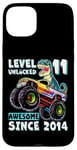 iPhone 15 Plus Level 11 Unlocked T Rex Monster Truck Dinosaur 11th Birthday Case