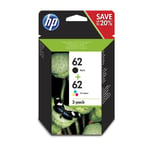 2x Original HP 62 Black & Colour Ink Cartridges For ENVY 5646 Inkjet Printer