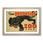 Big Box Art Vintage WPA Poster Brookfield Zoo (4) Framed Wall Art Picture Print Ready to Hang, Oak A2 (62 x 45 cm)