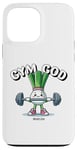 Coque pour iPhone 13 Pro Max Gym God Drôle Poireau Fitness Entraînement Femmes Hommes Entraînement