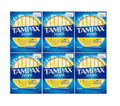 Tampax Pearl Regular Tampons Applicator (18 Tampons) x 6