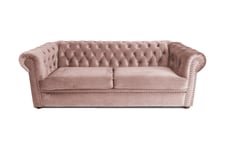 CHESTERFIELD DELUXE bäddsoffa 3-sits Ljusrosa - Bäddsoffor